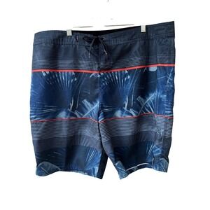 O'Neill Men's Board Shorts Blue Tropical Palm Print Swim Trunks  Surf‎ Sz 38
